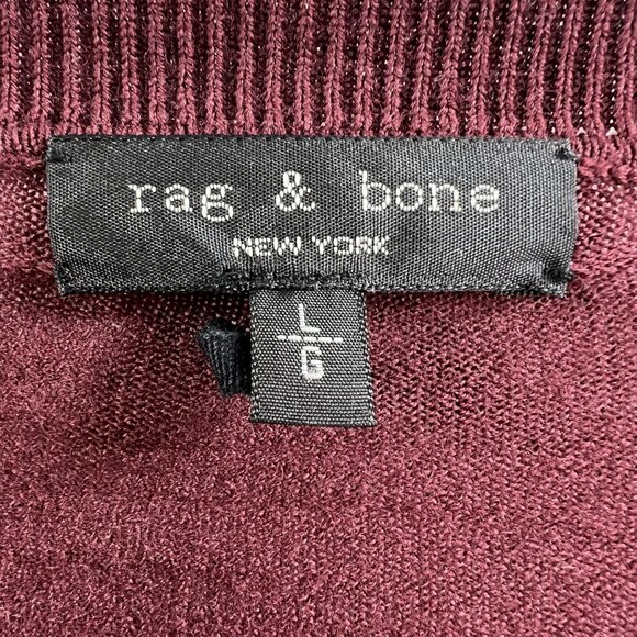 Rag & Bone L Extra Fine Merino Wool Blend Sweater Color Block Quiet Luxury - Picture 7 of 16